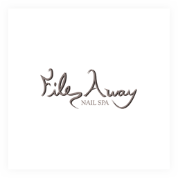 File Away Nail Spa logo in black and white