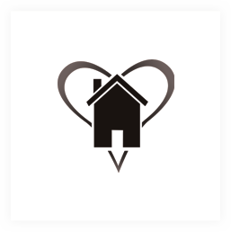 Hearts Of Homes logo in black and white